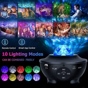 Galaxy Projector Star Projector Work with Alexa Google Home Galaxy Cove Projector with Bluetooth Music Speaker, Galaxy Globe Projector Remote Control Galaxy 360 Pro Galaxy Light Projector for Bedroom