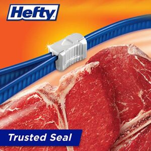 Hefty Slider Freezer Storage Bags, Quart Size, 74 Count