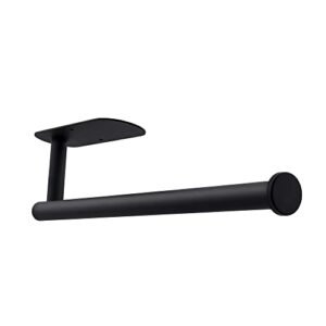 astofli paper towel holder under cabinet, self adhesive and drilling paper towel holder wall mount, under cabinet paper towel holder for kitchen, black paper towel holder sus304 stainless steel
