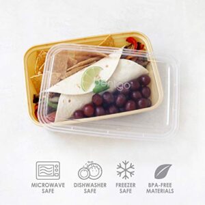 Bentgo Prep 1-Compartment Meal-Prep Containers with Custom-Fit Lids - Microwaveable, Durable, Reusable, BPA-Free, Freezer and Dishwasher Safe Food Storage Containers - 10 Trays & 10 Lids (Mint)