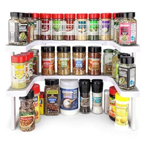 Spicy Shelf Deluxe - Expandable Spice Rack and Stackable Cabinet & Pantry Organizer (1 Set of 2 shelves) - As seen on TV(Spicy Shelf Deluxe)