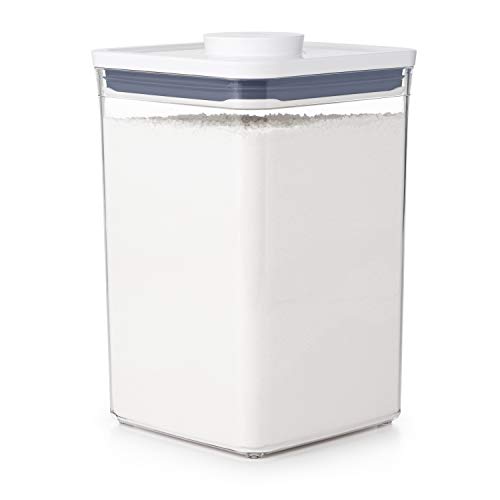 OXO Good Grips POP Container – Airtight 4.4 Qt for Flour and More Food Storage, Square, Clear