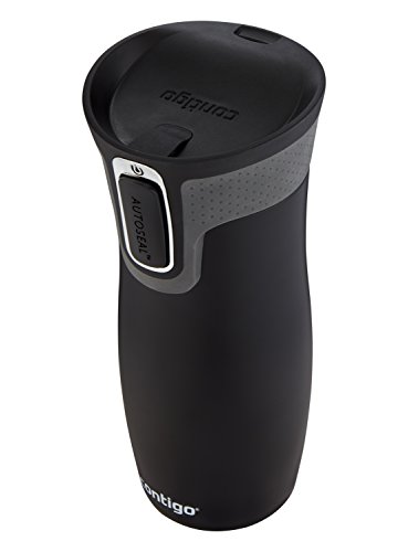 Contigo West Loop Vacuum-Insulated Stainless Steel Thermal Travel Mug with AutoSeal Spill-Proof Lid, Reusable Coffee Cup or Water Bottle, BPA-Free, Keeps Drinks Hot or Cold for Hours,16oz Matte Black