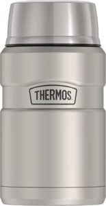 thermos stainless king vacuum-insulated food jar, 24 ounce, matte steel