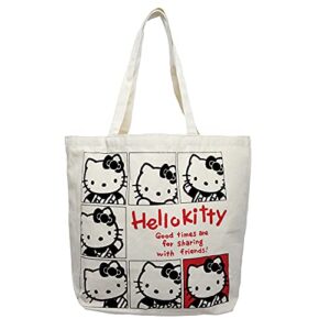 sanrio company, ltd. hello kitty tote bag hello kitty shopping bag gym bag hello kitty lunch bag japan exclusive | hello kitty gift sanrio licensed medium