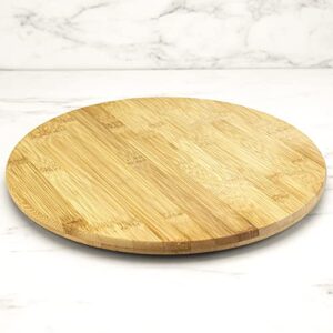 TB Home 14” Bamboo Lazy Susan Organizer for Kitchen, Turntable for Cabinet, Table or Pantry