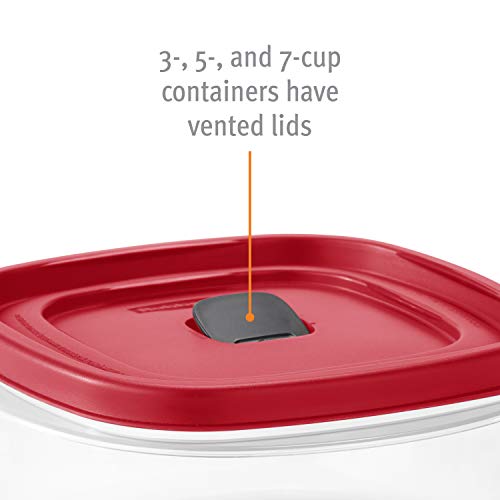 Rubbermaid Easy Find Lids 7-Cup Food Storage and Organization Container, Racer Red