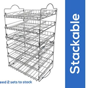 Utopia Kitchen Storage Can Rack Organizer, Stackable Can Organizer Holds Upto 36 Cans for Kitchen Cabinet or Pantry (Chrome)