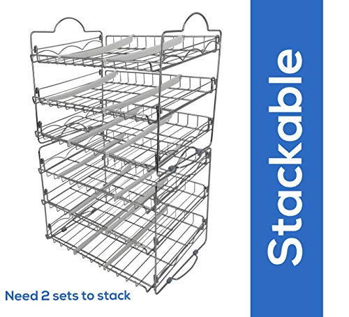 Utopia Kitchen Storage Can Rack Organizer, Stackable Can Organizer Holds Upto 36 Cans for Kitchen Cabinet or Pantry (Chrome)