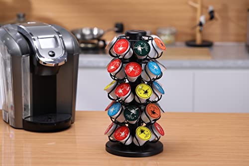 EVERIE Coffee Pod Holder Carousel Compatible with 35 K Cup Pods, KRT35A-BLK