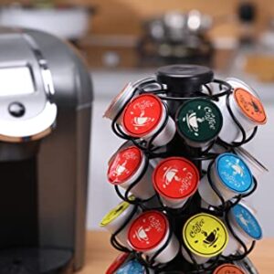EVERIE Coffee Pod Holder Carousel Compatible with 35 K Cup Pods, KRT35A-BLK
