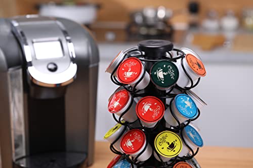 EVERIE Coffee Pod Holder Carousel Compatible with 35 K Cup Pods, KRT35A-BLK