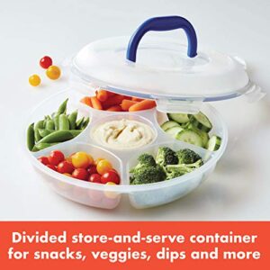 LocknLock Easy Essentials Food Storage Container With Dividers / Food Storage Bin With Dividers - 78 Ounce, Clear