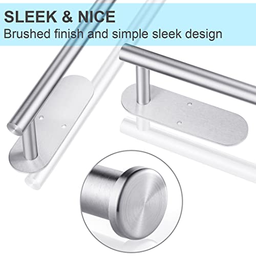 Paper Towel Holder Under Cabinet 2 Pack,Stainless Steel Paper Towel Holder Wall Mount for Kitchen, Bathroom, RV, Paper Towel Rack with Self Adhesive and Screws (Silver)