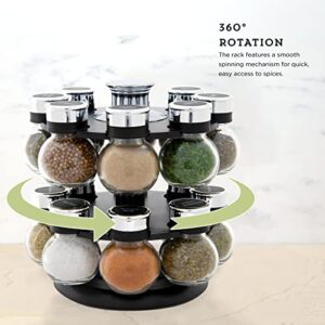 Kamenstein Ellington Revolving Tower with Free Spice Refills for 5 Years, 16-Jar, Clear