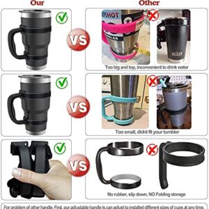 Yoelike - 5 Colors - New Upgrade Anti-Slip Adjustable Tumbler Handle Fit for 20 Oz to 40 Oz of YETI, RTIC, Ozark Trail, Travel Mug, SIC, Rambler, Travel Cup and All Brands Tumbler Cup