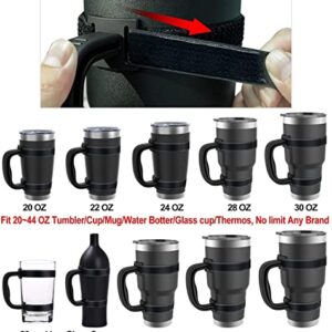 Yoelike - 5 Colors - New Upgrade Anti-Slip Adjustable Tumbler Handle Fit for 20 Oz to 40 Oz of YETI, RTIC, Ozark Trail, Travel Mug, SIC, Rambler, Travel Cup and All Brands Tumbler Cup