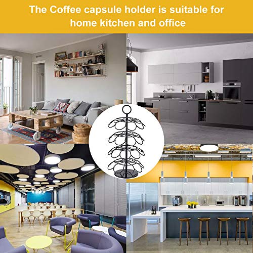 SHURFFY Coffee Pod Carousel Holder Organizer Compatible with 36 Cup Pods