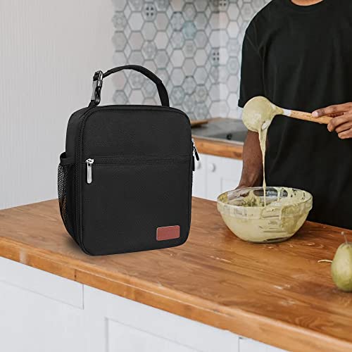 HABOPET Lunch Box for Men & Women Durable Lunch Bag for Adults & Kids Reusable Small Lunchbox Black