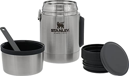 Stanley Classic Legendary Vacuum Insulated Food Jar 18 oz – Stainless Steel, Naturally BPA-free Container – Keeps Food/Liquid Hot or Cold for 12 Hours – Leak Resistant, Easy Clean