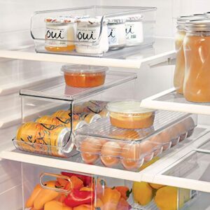 iDesign Plastic Food and Soda Can Lid for Refrigerator, Freezer, and Pantry for Organizing Tea, Pop, Beer, Water, BPA-Free, 13.75" x 5.75" x 5.75", Clear