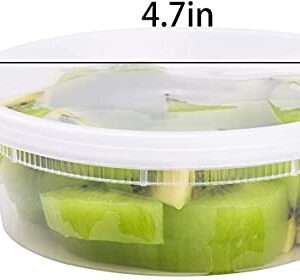 TashiBox [8oz-40 Sets Plastic Containers with Airtight Lids, Food Storage Containers, Deli, Slime, Soup, Meal Prep Containers | BPA Free | Stackable | Leakproof | Microwave/Dishwasher/Freezer Safe