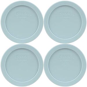 pyrex bundle – 4 items: 7200-pc 2-cup muddy aqua plastic food storage lids