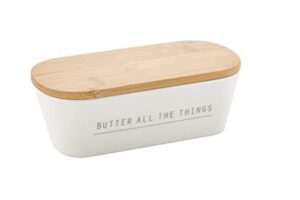 tablecraft butter dish with lid, 7.75 x 3.25 x 2.5, melamine
