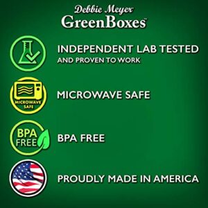 Debbie Meyer GreenBoxes 32 Piece Set – Keeps Fruits, Vegetables, Baked Goods and Snacks Fresh Longer, Reusable, BPA Free, Microwave and Dishwasher Safe, Made in USA
