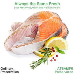 ATSAMFR 6 Pack 8"x20'(3Rolls) and 11"x20' (3Rolls) Vacuum Sealer Bags Rolls with BPA Free,Heavy Duty,Great for Vac Storage or Sous Vide Cooking