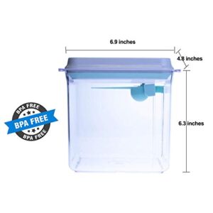 Cozey Daily Formula Dispenser Container with Scraper Pop Up Food Container Airtight 600g 1700ml - Updated Design, Rectangle