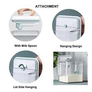 Cozey Daily Formula Dispenser Container with Scraper Pop Up Food Container Airtight 600g 1700ml - Updated Design, Rectangle