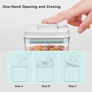 Cozey Daily Formula Dispenser Container with Scraper Pop Up Food Container Airtight 600g 1700ml - Updated Design, Rectangle