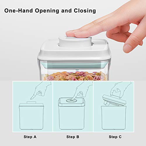 Cozey Daily Formula Dispenser Container with Scraper Pop Up Food Container Airtight 600g 1700ml - Updated Design, Rectangle