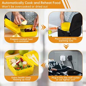 Aotto Portable Oven | 12V, 24V, 110V Car Food Warmer | Portable Mini Oven | Personal Microwave | Heated Lunch Box for Cooking and Reheating Food in Car, Truck, Travel, Camping, Work, Home