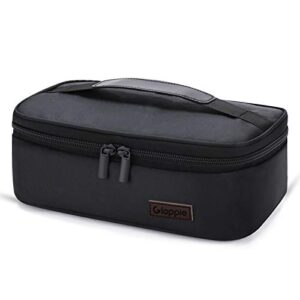 gloppie small lunch bag for men women insulated lunch box mini lunchbox thermal lunch boxes adult lunch pail petty food containers portable cooler bags reusable snack bag loncheras para hombres black