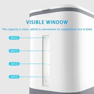 U-miss 25 Lbs Rice Dispenser, Large Grain Container Storage with Lid Measuring Cylinder Moisture Proof Household Cereal Dispenser Bucket for Kitchen Soybean Corn