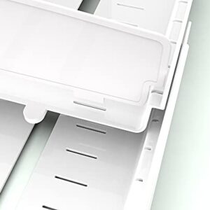 EVERIE Extendable Food Container Lid Organizer Compatible with 12'' Deep Cabinets, 13.4" - 20.5" Adjustable Length, GS01-SS