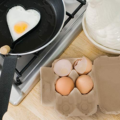 AILISDA Egg Cartons for Chicken Eggs 6 Count, Paper Pulp Egg Carton Bulk Reusable Egg Holder Container for Family, Kitchen, Farmhouse, 25 Pack (Natural)