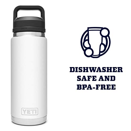 YETI Rambler 26 oz Bottle, Vacuum Insulated, Stainless Steel with Chug Cap, White