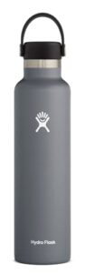 hydro flask 24 oz standard mouth water bottle with flex cap or flex straw