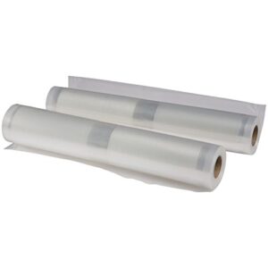 nesco vs-04r two 11″ x 20′ vacuum sealer rolls for custom-sized vacuum sealer bags compatible with nesco vacuum sealers and other brands