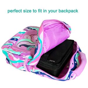 FlowFly Small Insulated Lunch box Portable Soft Bag Mini Cooler Thermal Meal Tote Kit with Handle for Work & School, Black