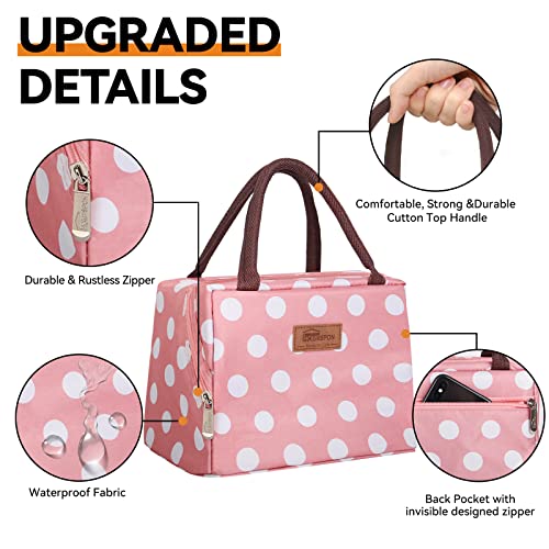 HOMESPON Lunch Bag Insulated Tote Bag Lunch Box Resuable Cooler Bag Lunch Container Waterproof Lunch Holder for Women/Men