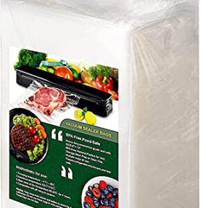 200 Vacuum Sealer Bags, 8 x 12 inch Thick BPA Free Quart Food Vac Storage Bags Compatible with All Vac Machines, Food Saver, Seal a Meal, Weston, Commercial Grade Precut Meal Prep Sous Vide Bags