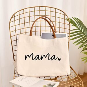 kifasyo Mom Mama Bag Mother Gifts Momlife Tote for Hospital, Shopping, Beach, Travel