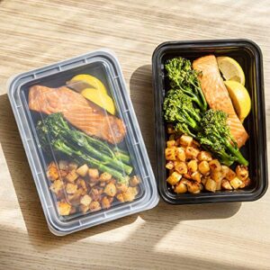 Igluu Meal Prep Containers [10 pack] 1 Compartment with Airtight Lids - Plastic Food Storage Bento Box - BPA Free - Reusable Lunch Boxes - Microwavable, Freezer and Dishwasher Safe (28 oz)