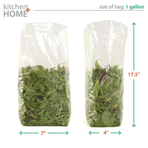 Keep it Fresh Produce Bags – BPA Free Reusable Freshness Green Bags Food Saver Storage for Fruits, Vegetables and Flowers – Set of 30 Gallon Size Bags