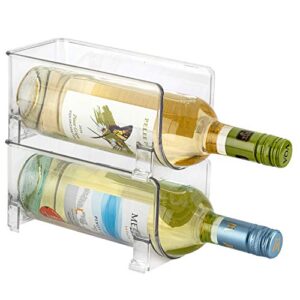 jinamart set of 2 stackable wine storage rack, counter top wine holder (holds 2 bottles)