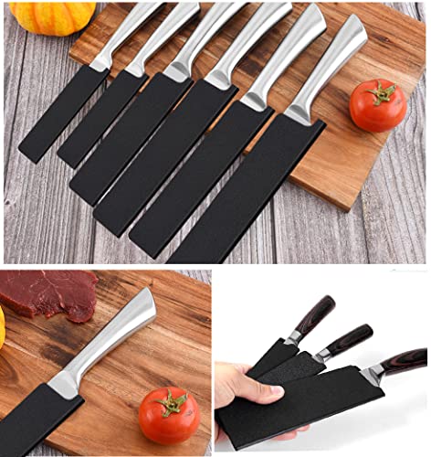 10-Piece Universal Knife Edge Guards, Non-BPA Knife Sheath, Waterproof Abrasion Resistant Felt Lined Knife Cover Sleeves Knife Protectors, Gentle on Your Blades